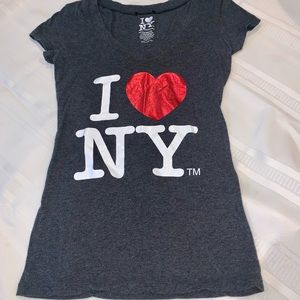 Tee Shirt I Love NY Grey Size Medium